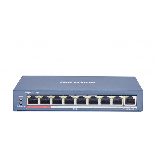 Изображение товара Неуправляемый PoE-коммутатор Hikvision Ethernet, PoE DS-3E0109P-E C УТ-00017152
