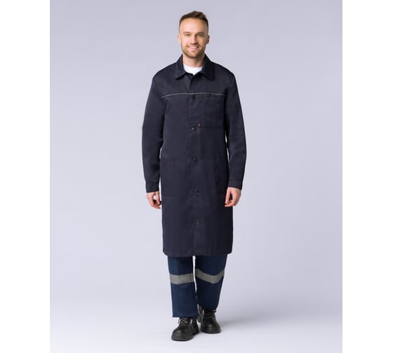 Изображение товара Мужской халат Факел ИТР темно-синий, 52-54/182-188 50698000.015