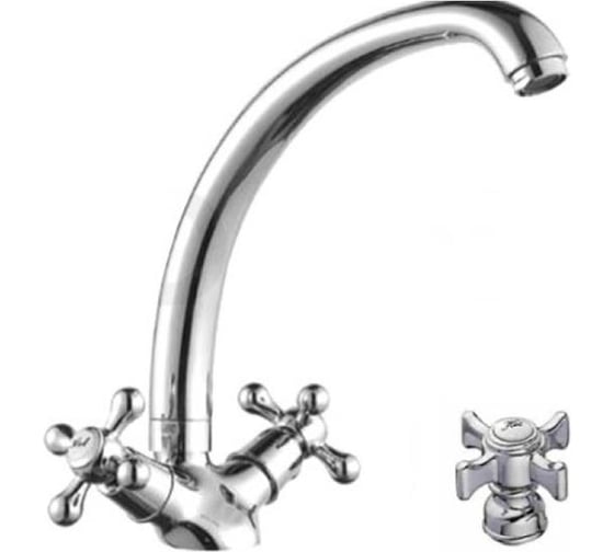 Изображение товара Смеситель для кухни D-Lin с гибким изливом, хром D153807-T