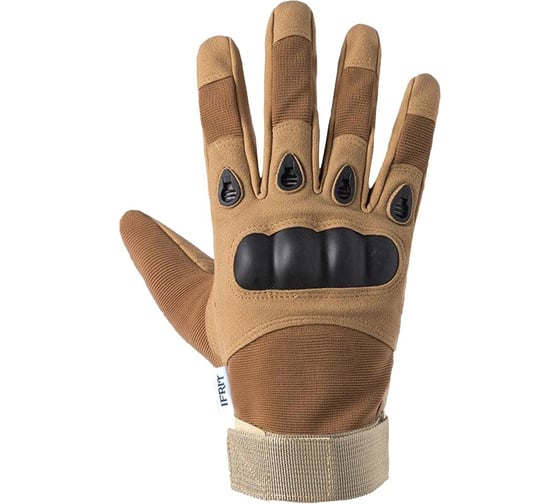 Изображение товара Тактические перчатки Ifrit ARES замша, нейлон, пластик, бежевый, р.L Рук-601/2-L 4630086585755