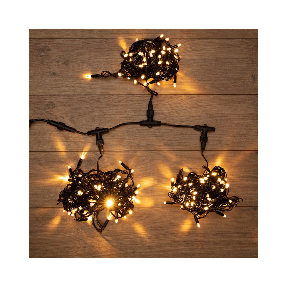 Изображение товара Гирлянда Neon-Night Клип лайт 24В на 198 LED теплый белый для улицы и интерьера