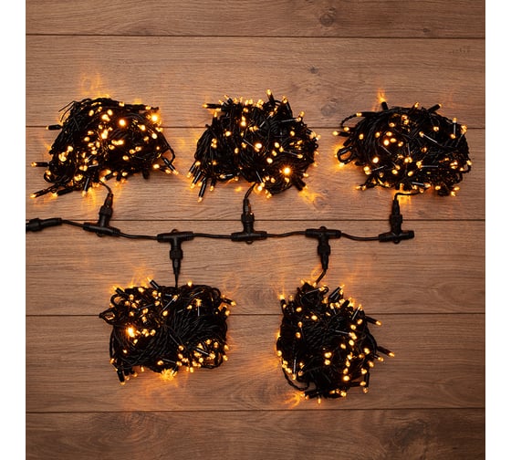 Изображение товара Гирлянда Neon-Night Клип лайт 24В, 5 нитей по 20 м, 665 LED желтый 323-501