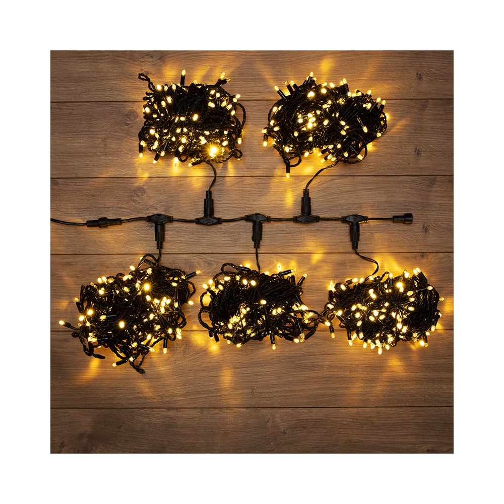 Изображение товара Гирлянда Neon-Night Клип лайт 24В 5 нитей по 20 м 665 LED теплый белый декоративное освещение