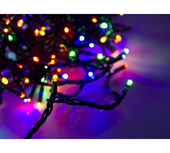 Изображение товара Гирлянда Neon-Night Клип лайт, 24В, 5 нитей по 20 м, 665 LED мульти RGYB 323-509