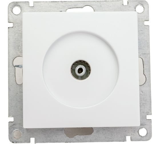 Изображение товара Телевизионная одноместная розетка UNIVersal серия афина, с/у, тупиковая, 75ом, ч/д 4-2400мгц, жемчуг еврослот A0027-OBr