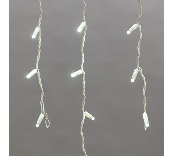 Изображение товара Гирлянда Neon-Night АЙСИКЛ бахрома, 2.4х0.6м, белый ПВХ, 88 LED БЕЛЫЕ 255-034