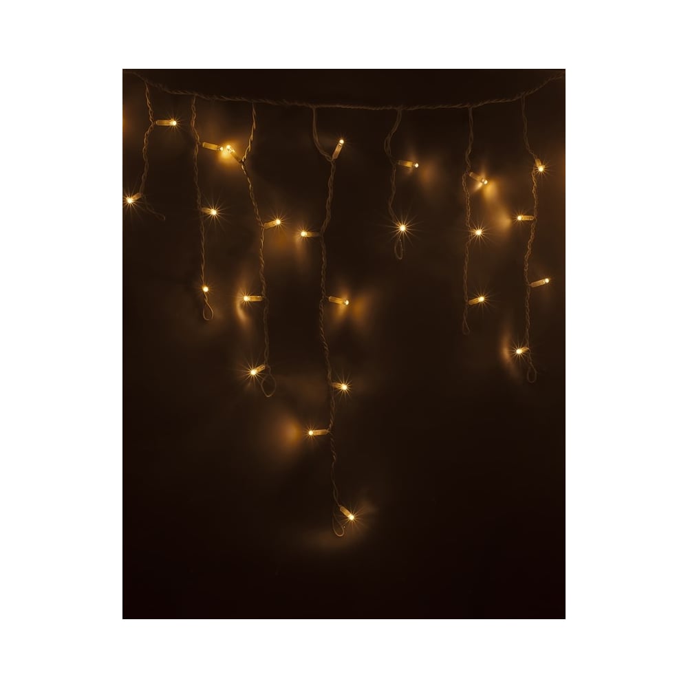 фото Гирлянда neon-night айсикл бахрома, 2.4х0.6м, белый пвх, 76 led тепло-белые 255-037-6