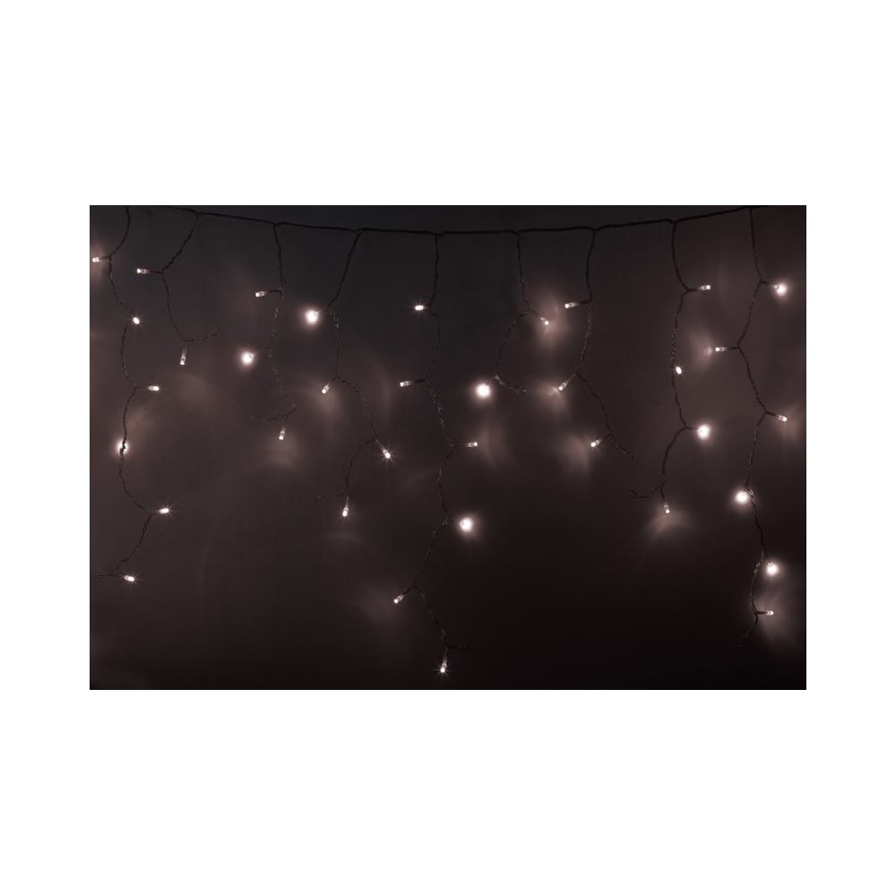 фото Гирлянда neon-night айсикл бахрома, 4.8х0.6м, прозрачный пвх, 176 led тепло-белые 255-146