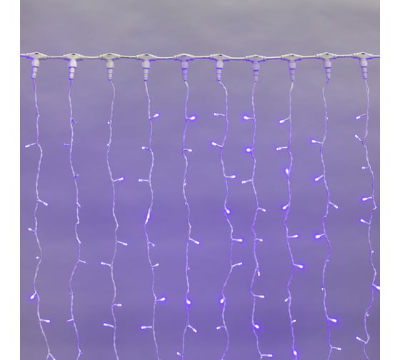 Изображение товара Гирлянда Neon-Night Занавес 2x1,5м, 360 LED синий, белый ПВХ, IP65 235-113