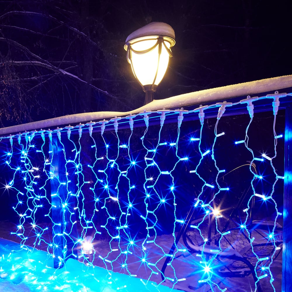 Изображение товара Гирлянда Neon-Night Занавес 2x1,5м 300 LED синий IP65 эффект мерцания