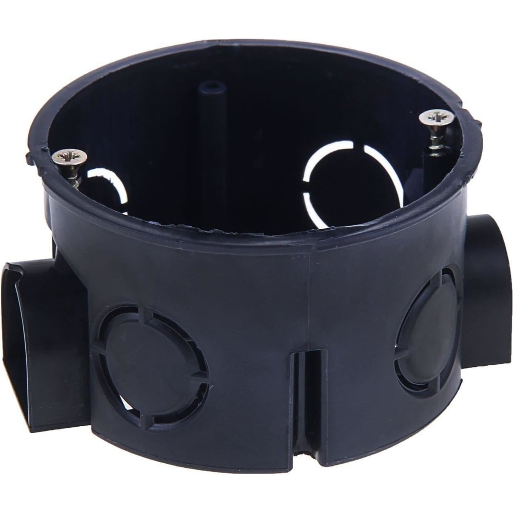 Изображение товара Монтажная коробка Урал ПАК УПс 68/45, (черная) саморезы, стыковочные узлы, инд.штрихкод КУ-50233068-200-i