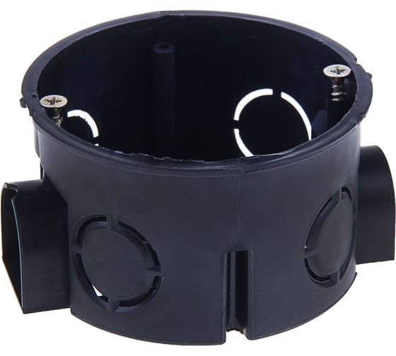 Изображение товара Монтажная коробка Урал ПАК УПс 68/45, (черная) саморезы, стыковочные узлы, инд.штрихкод КУ-50233068-200-i