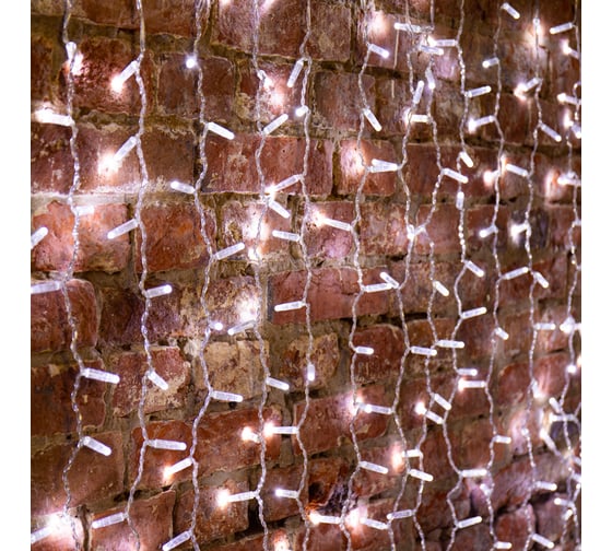 Изображение товара Гирлянда Neon-Night Занавес 2x3м, 448 LED белый, прозрачный ПВХ, IP65, без блока питания 235-155-6