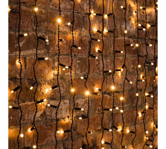 Изображение товара Гирлянда Neon-Night ДОЖДЬ занавес 2х3м, черный ПВХ, 600 LED ТЕПЛО-БЕЛЫЕ 235-146