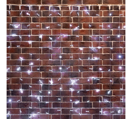 Изображение товара Гирлянда Neon-Night Занавес 2x6м, прозрачный ПВХ, 768 LED белый, IP65, без блока питания 235-175