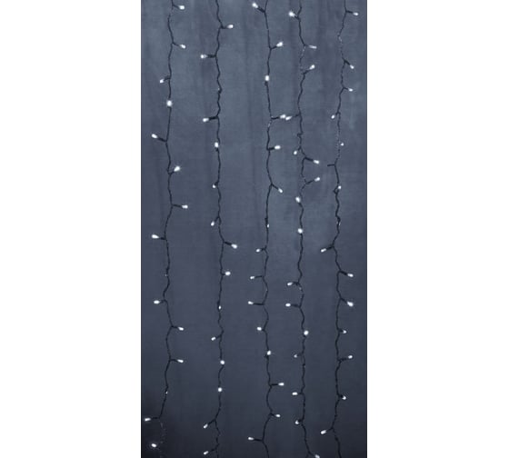 Изображение товара Гирлянда Neon-Night Занавес 2x6м, 360 LED белый, прозрачный ПВХ, IP65, с эффектом водопада 235-465