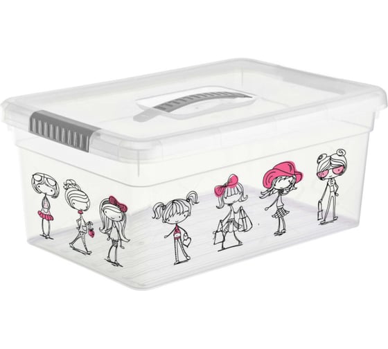 Изображение товара Ящик для хранения FunBox Deco 10 л с ручкой МОДНИЦЫ 00000050805