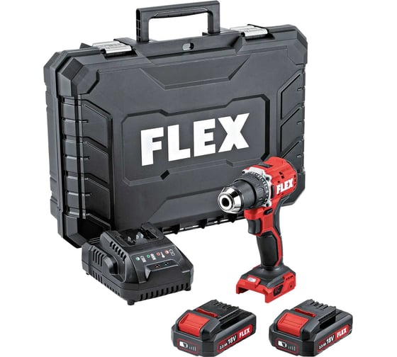 Изображение товара Аккумуляторная дрель-шуруповерт FLEX DD 2G 18.0 ec LD/2.5 set 519049
