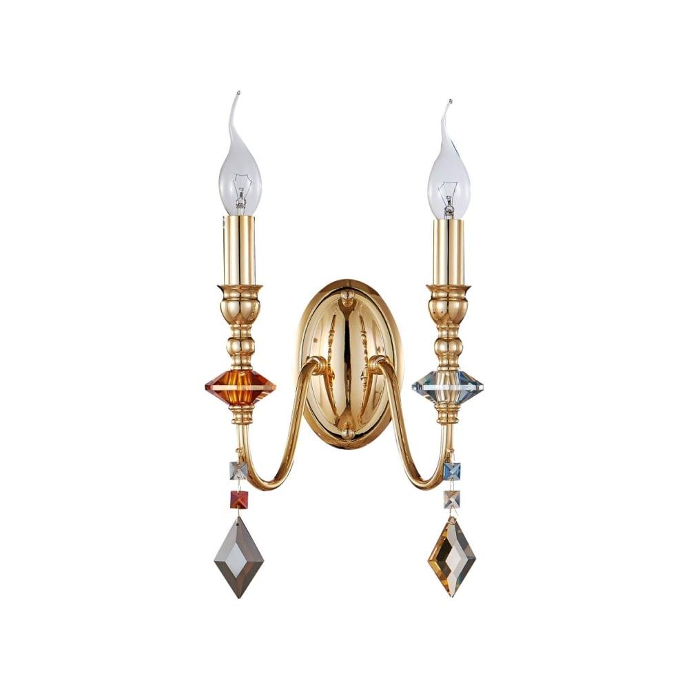 Изображение товара Бра Crystal Lux MERCEDES AP2 GOLD/COLOR стиль арт-деко для современного интерьера