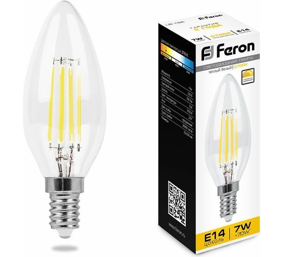 Изображение товара Лампа светодиодная FERON 7W 230V E14 2700K, LB-166 25870