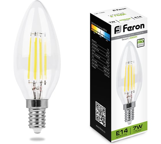 Изображение товара Светодиодная диммируемая лампа FERON LB-166 7W 230V E14 4000K 25871