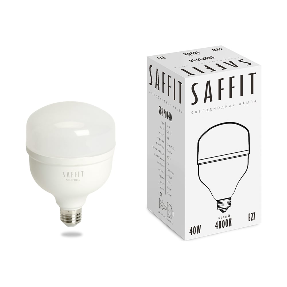 Светодиодная лампа SAFFIT SBHP1040 40W 230V E27 4000K 55092