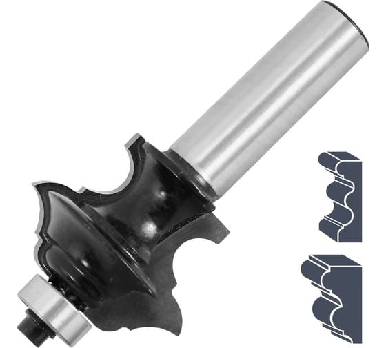 Изображение товара Фреза кромочная фигурная, подшипник 12.7 мм, 34.9x27.1 мм, хвостовик 12 мм Спец 1411201