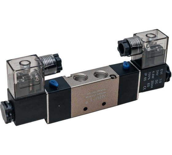 Изображение товара Пневмораспределитель 5/2 4V220-08-AC220V G1/4" NBPT 57636