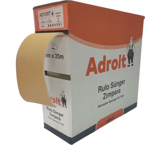 Изображение товара Шлифовальная бумага на поролоновой основе без перфорации Adroit 115 мм, 25 м, P220 Interflex AD27222800