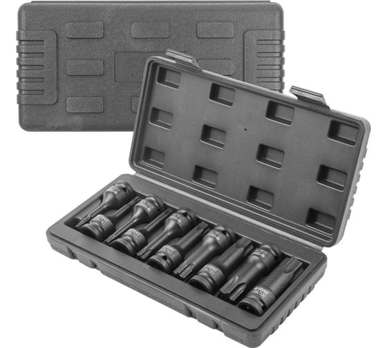 Изображение товара Набор головок-бит torx ударных Forsage 10пр.,1/2''(t30, t40, t45, t50, t55, t60, t70, t80, t90, t100), в кейсе F-41013MPB(54599)