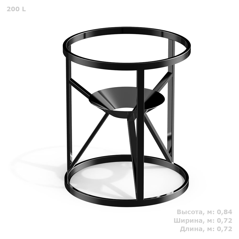 Изображение товара Обрешетка к емкости POLIMER GROUP MTK100 цилиндрическая металл 540мм черная