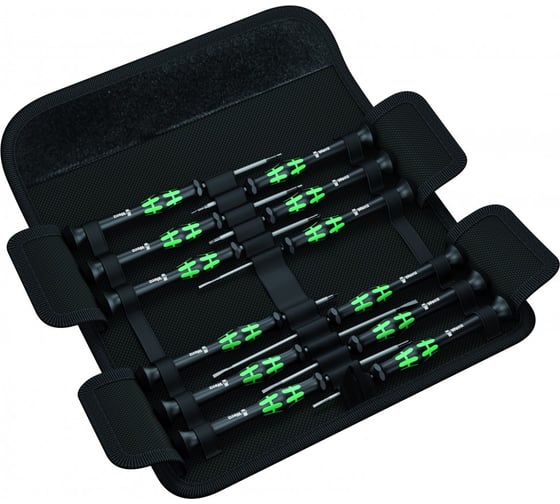 Изображение товара Набор прецизионных отверток Wera, Kraftform Micro, 12 предметов, WE-073675