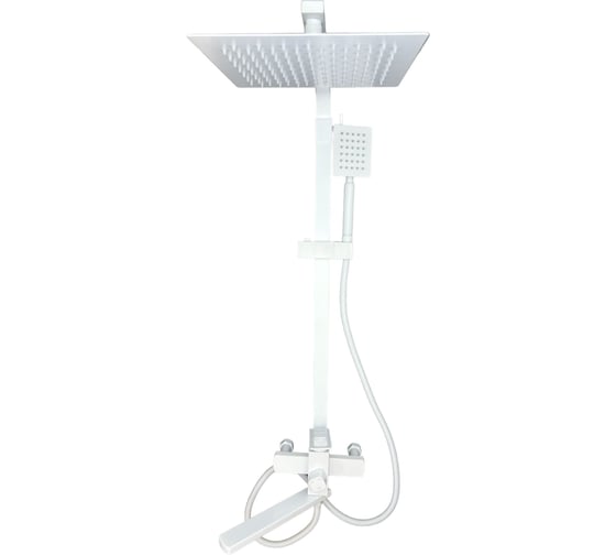 Изображение товара Душевая система со смесителем и тропическим душем OUTE стойка/душевой гарнитур, белый 590-1350 мм T40294K