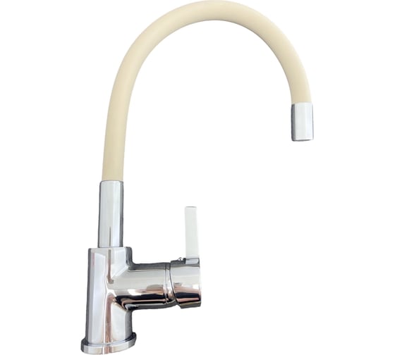 Изображение товара Смеситель для кухни OUTE хром/кофейный, гибкий излив 50 см, материал латунь, присоеденительный размер 1/2 T9213B-6