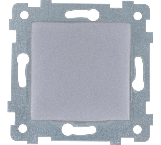 Изображение товара Механизм одноклавишного выключателя Кунцево-Электро Мария скрытой утановки с110-437 алюминий 110057