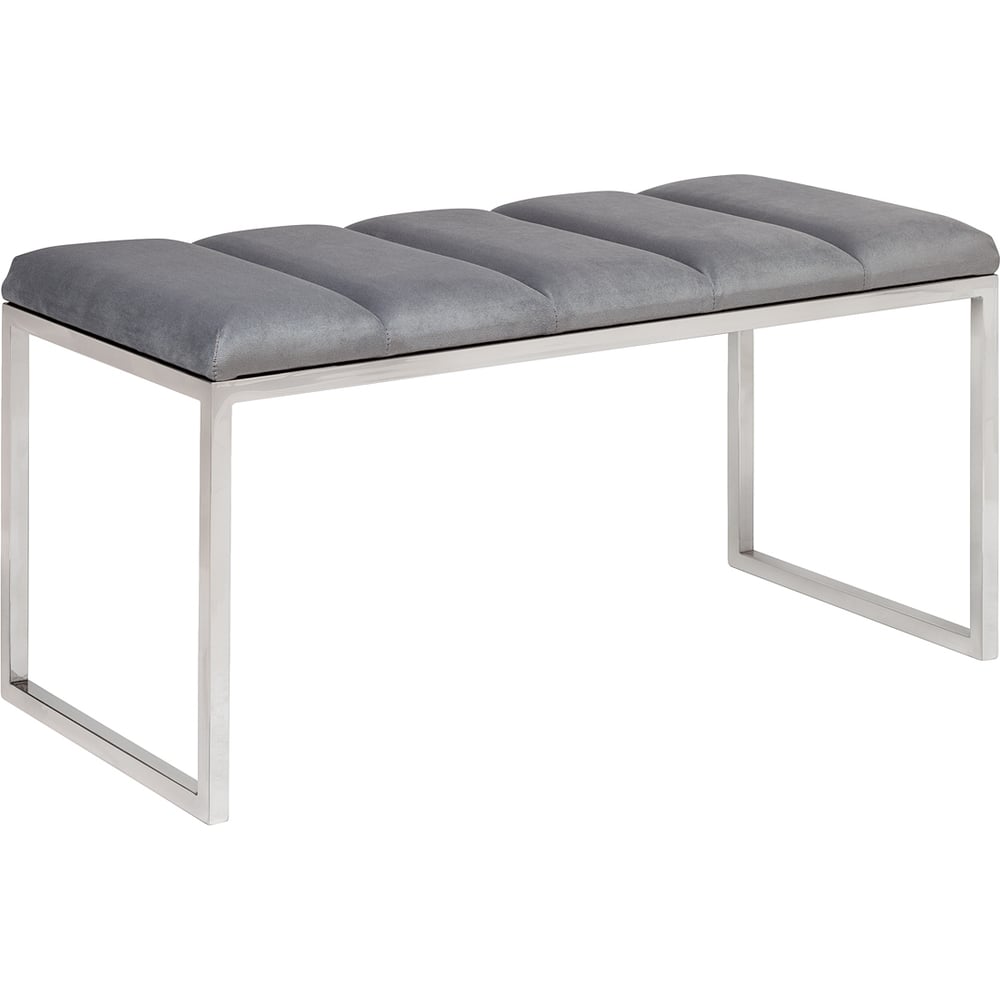 Изображение товара Банкетка GreenWeen ALBA MINI из нержавеющей стали и велюра 850x400x435 мм