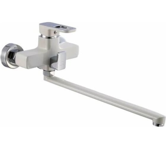 Изображение товара Смеситель для ванны и душа D-Lin с длинным изливом 300 мм, белый D147366-C