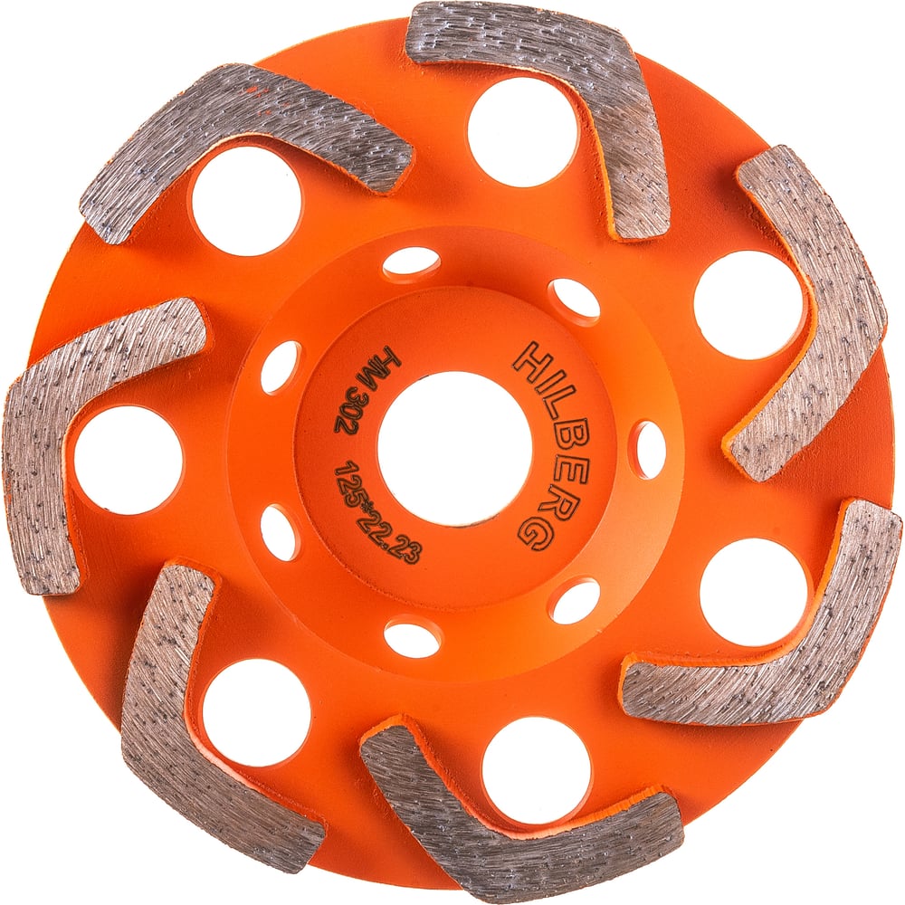 Изображение товара Чашка алмазная Бумеранг 125х22.2 мм Hilberg HM302 для резки бетона и камня