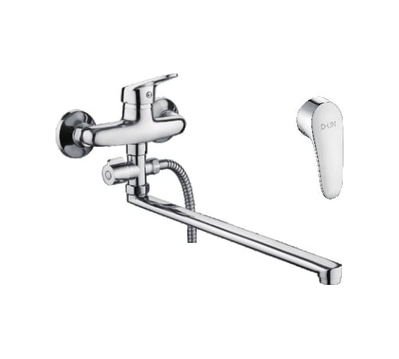 Изображение товара Смеситель для ванны и душа D-Lin с длинным изливом 300 мм, хром D140302-2
