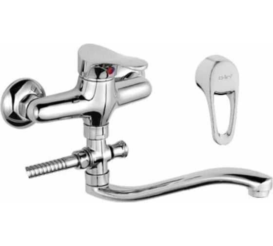 Изображение товара Смеситель для ванны и душа D-Lin с длинным изливом 300 мм, хром D140359
