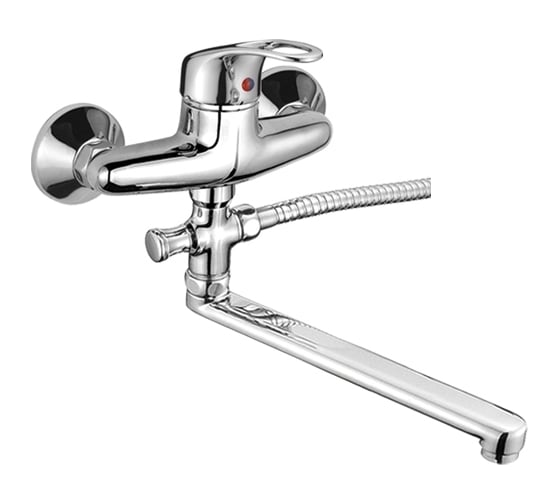 Изображение товара Смеситель для ванны и душа D-Lin с длинным изливом 300 мм, хром D140409