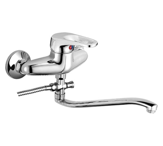 Изображение товара Смеситель для ванны и душа D-Lin с длинным изливом 300 мм, хром D140410