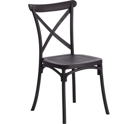 Изображение товара Стул Tetchair cross mod. pl24, пластик, 48x58x89 см, black (черный), 1 шт. 05 20049