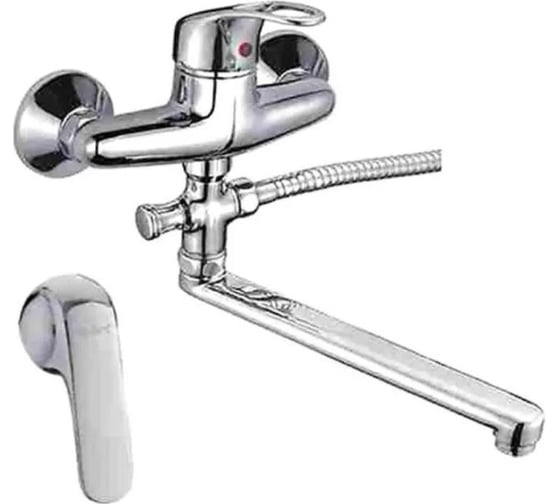 Изображение товара Смеситель для ванны и душа D-Lin с длинным изливом 300 мм, хром D140430