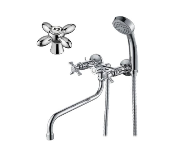 Изображение товара Смеситель для ванны и душа D-Lin с длинным изливом 300 мм, хром D143808