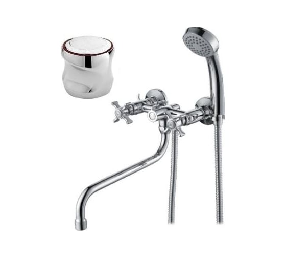 Изображение товара Смеситель для ванны и душа D-Lin с длинным изливом 300 мм, хром D143811