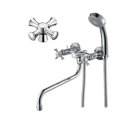 Изображение товара Смеситель для ванны и душа D-Lin с длинным изливом 300 мм, хром D143825