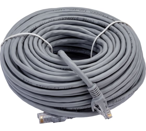 Изображение товара Патч-корд Ripo standart utp4 cat 5e, cu, rj45, 25 м, серый 003-300129