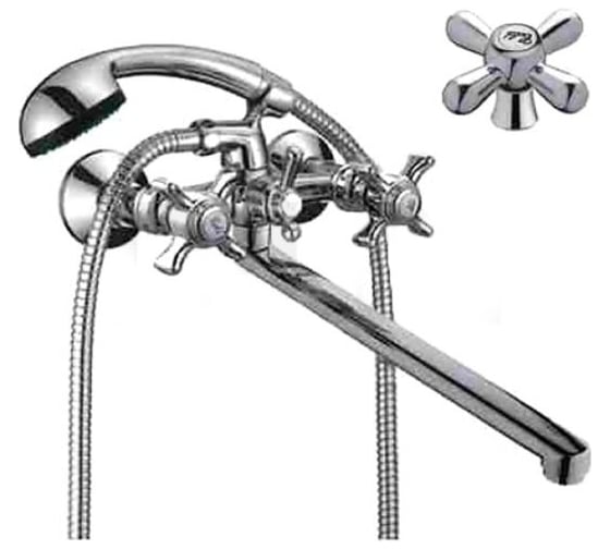 Изображение товара Смеситель для ванны и душа D-Lin с длинным изливом 300 мм, хром D145819-F