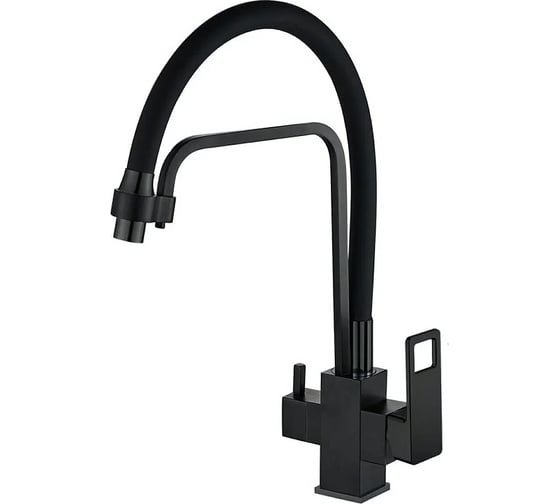 Изображение товара Смеситель для кухни Haiba черный HB76615-7